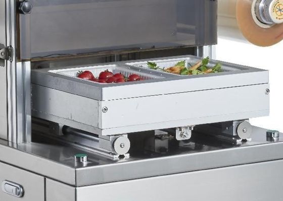 Automatic Tray Sealer with Food Grade 304 Stainless Steel and 6061 Anodized Aluminum Mold for Modified Atmosphere Packaging