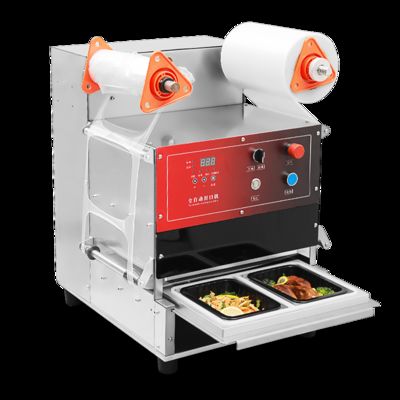 Tam otomatik gıda tepsisi mühürleyici DF300TA Gıda sınıfı 304 paslanmaz çelik ve 6061 anodlu alüminyum kalıp ile