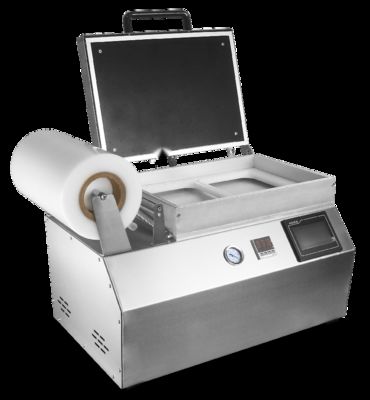 Dokunmatik Ekran Kontrollü, Elden Basmalı Plastik Tepsi Vakumla Ciltleme Makinesi, Gıda Sınıfı 304 Paslanmaz Çelik