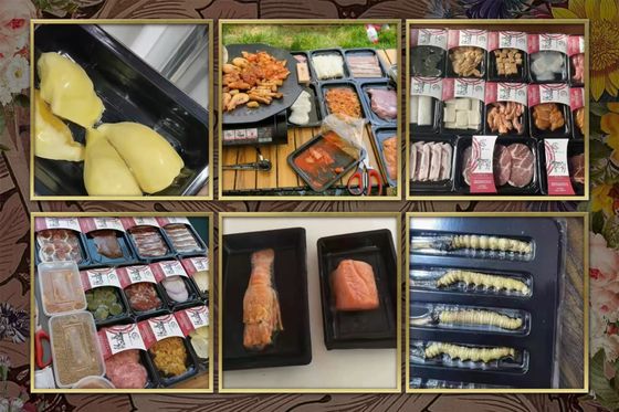 Fully Automatic Vertical Vacuum Skin Sealing Machine with Food Grade Stainless Steel and 6061 Anodized Aluminum Mold for Food Containers