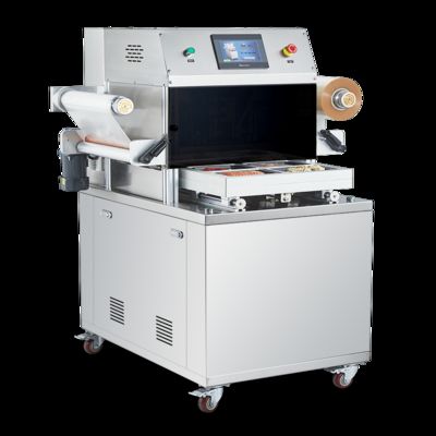 Tam otomatik vakum deri mühürleme makinesi DQ440VSL Gıda sınıfı 304 paslanmaz çelik ve 6061 MAP ambalajı için anodize alüminyum kalıp ile