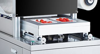 Automatic Vertical Tray Sealer with Food Grade Stainless Steel and 6061 Anodized Aluminum Mold for Modified Atmosphere Packaging