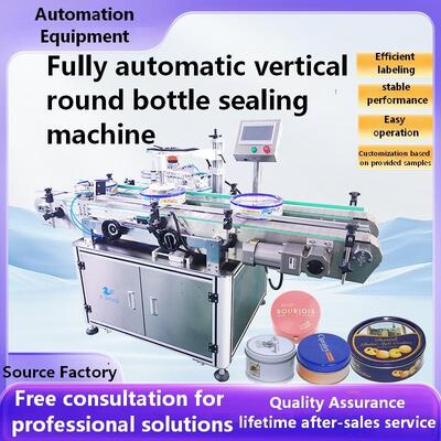 Customized full-automatic tape winding sealing and labeling machine CH-308 for cookie box, fresh fruit foam box sealing machine