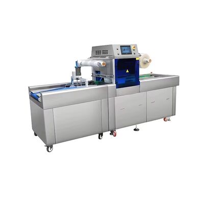 Otomatik Modifiye Atmosfer Hava Akışı Yer Değiştirme Zincirli Plastik Tepsi Kapatıcı DQ580AT-E Yüksek Kaliteli Tepsi Kapatıcı